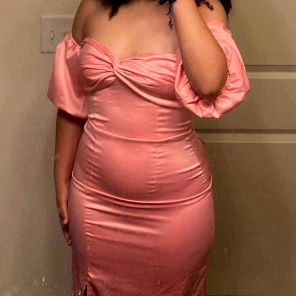 Nasty Gal Strapless Pink Dress
